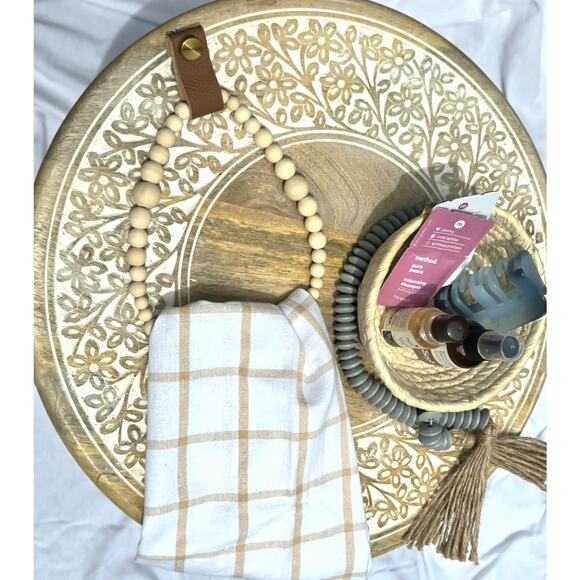 Natural Wooden Bead Towel Ring – Mother’s Day Gift Set - Picture 1 of 4